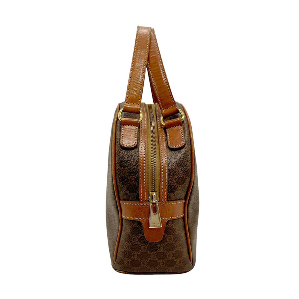 Celine brown canvas Macadam coated handbag